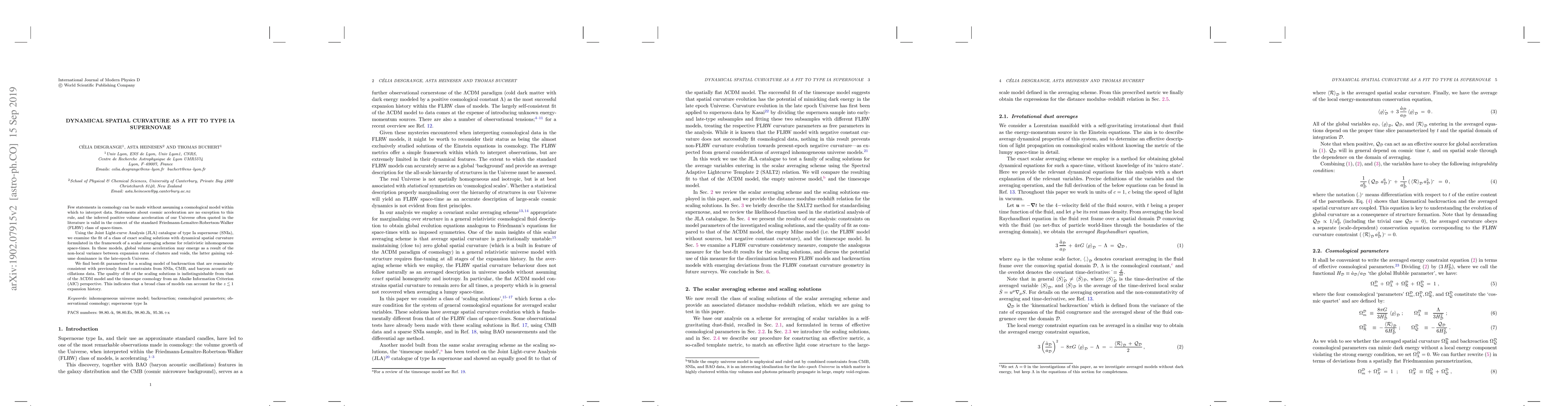 Thumbnail for Dynamical spatial curvature as a fit to type Ia supernovae