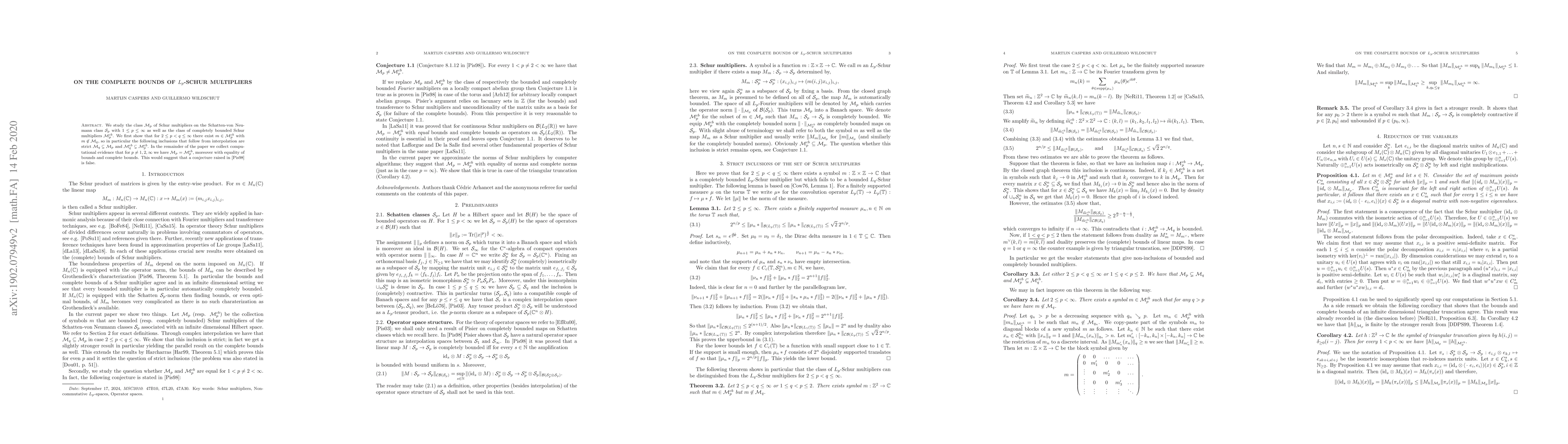 Thumbnail for On the complete bounds of $L_p$-Schur multipliers