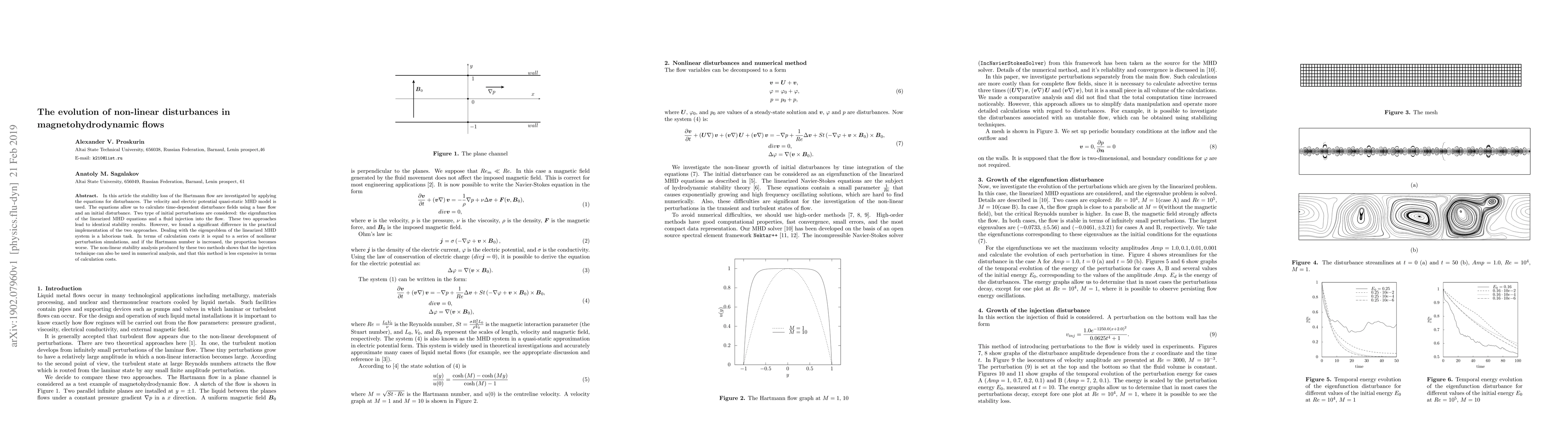 Thumbnail for The evolution of non-linear disturbances in magnetohydrodynamic flows