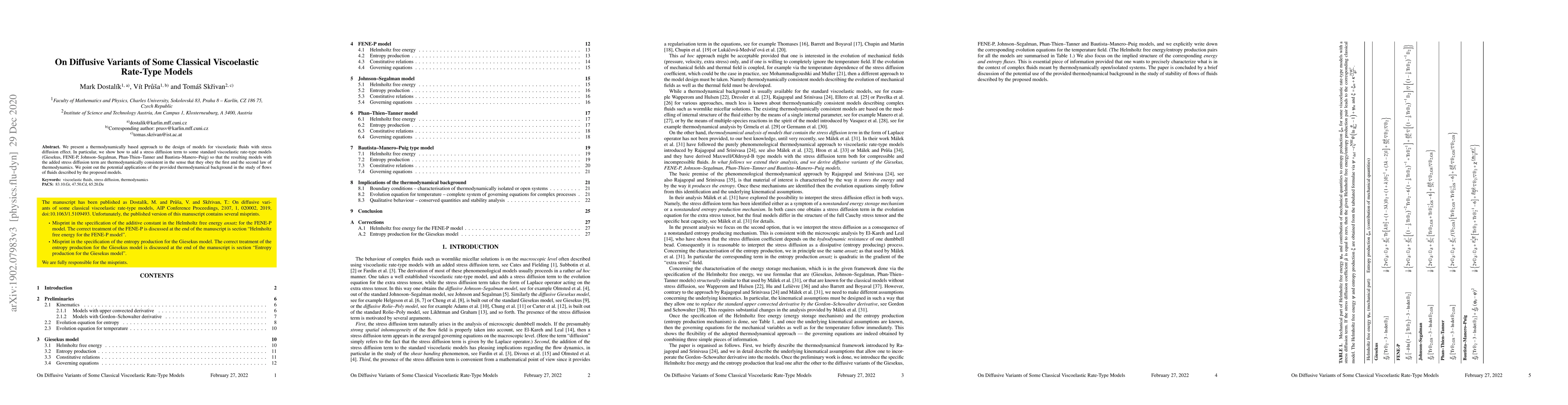 Thumbnail for On diffusive variants of some classical viscoelastic rate-type models