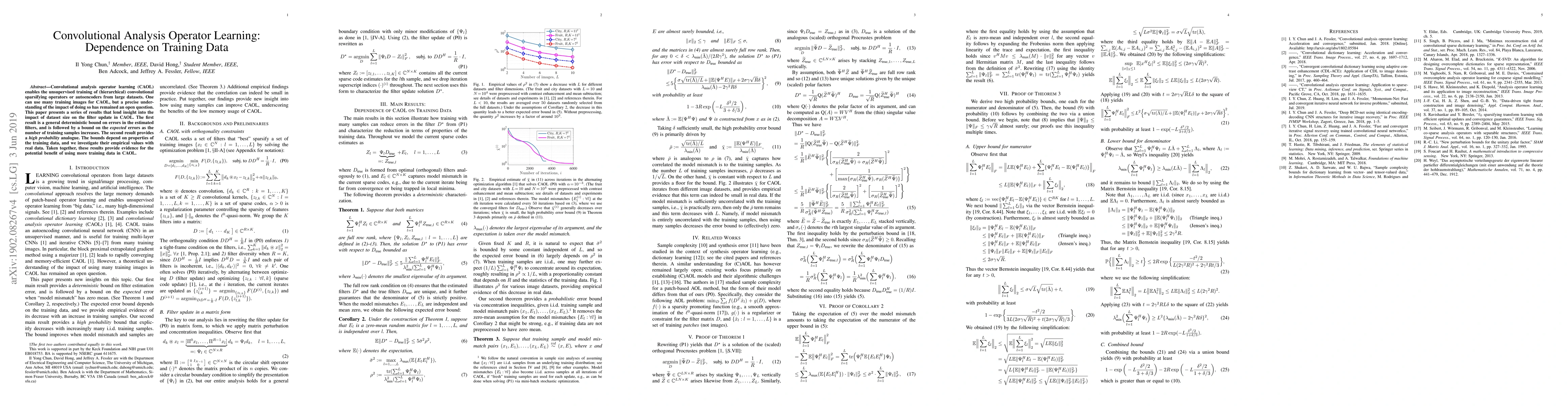 Thumbnail for Convolutional Analysis Operator Learning: Dependence on Training Data