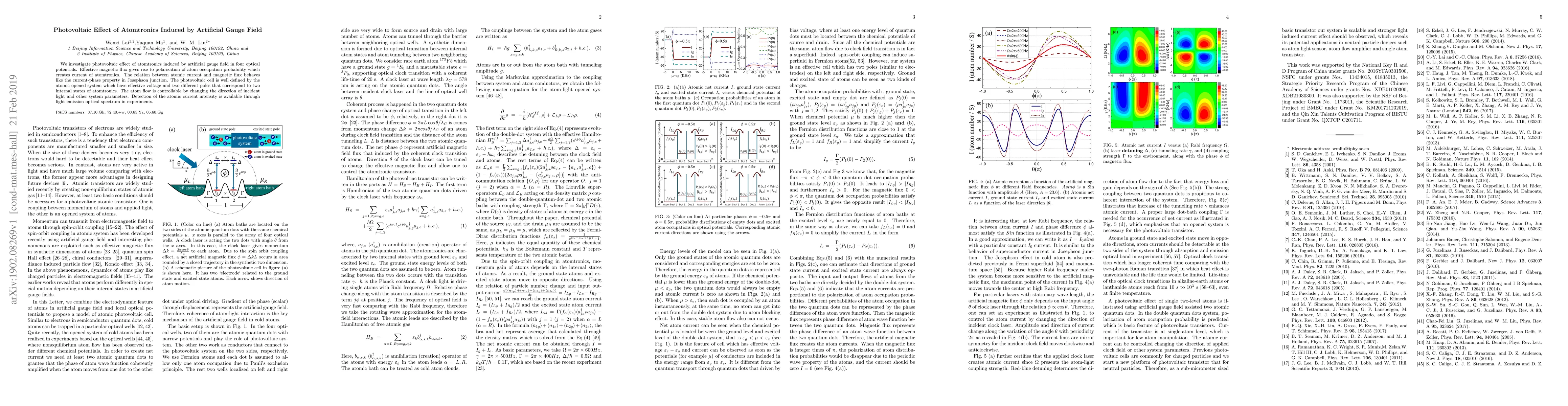 Thumbnail for Photovoltaic Effect of Atomtronics Induced by Artificial Gauge Field