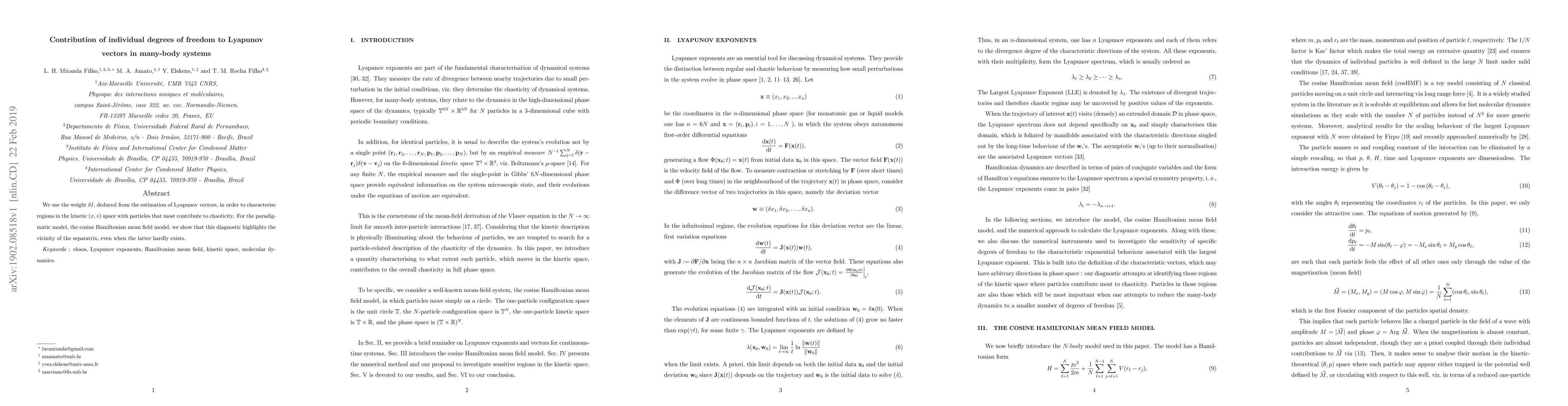 Thumbnail for Contribution of individual degrees of freedom to Lyapunov vectors in
  many-body systems