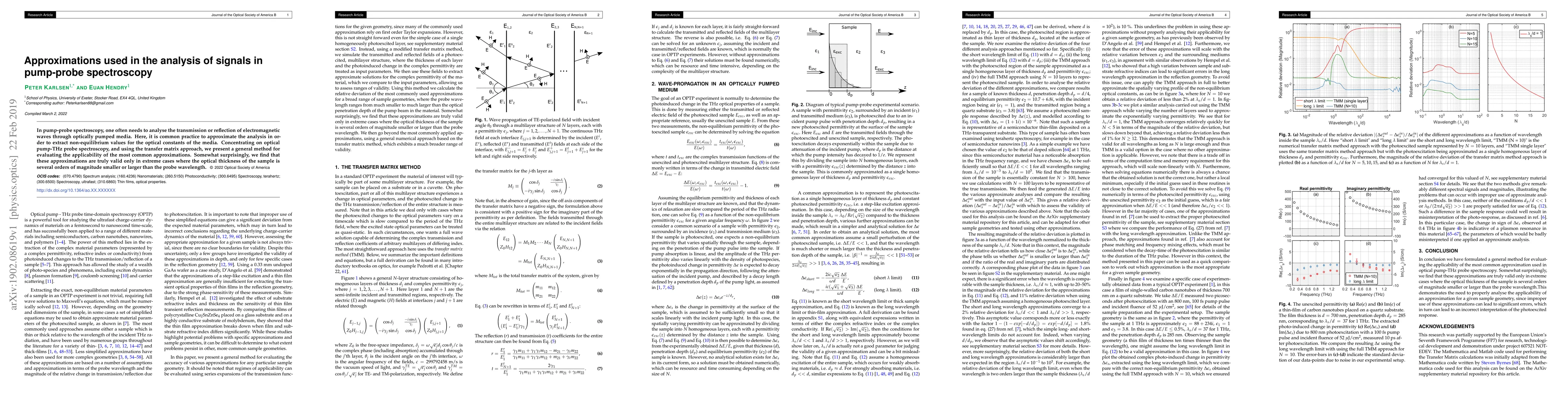 Thumbnail for Approximations used in the analysis of signals in pump-probe
  spectroscopy