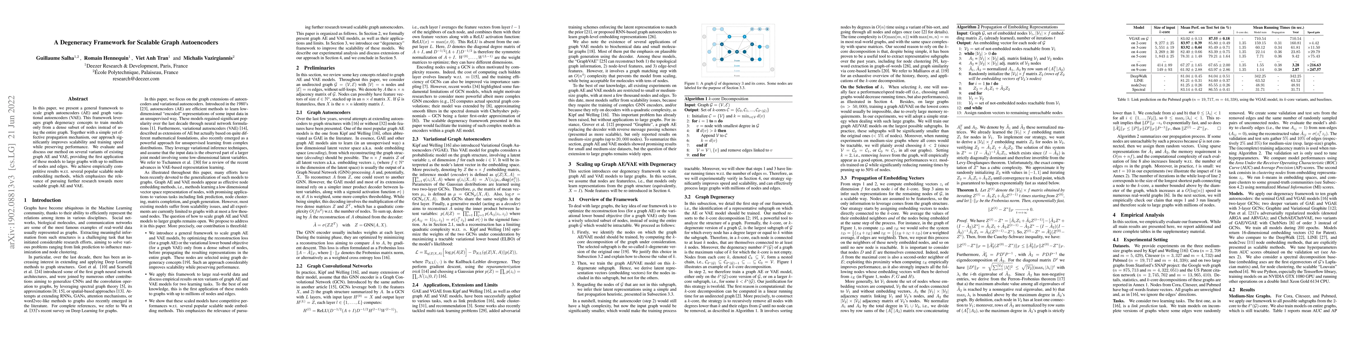 Thumbnail for A Degeneracy Framework for Scalable Graph Autoencoders