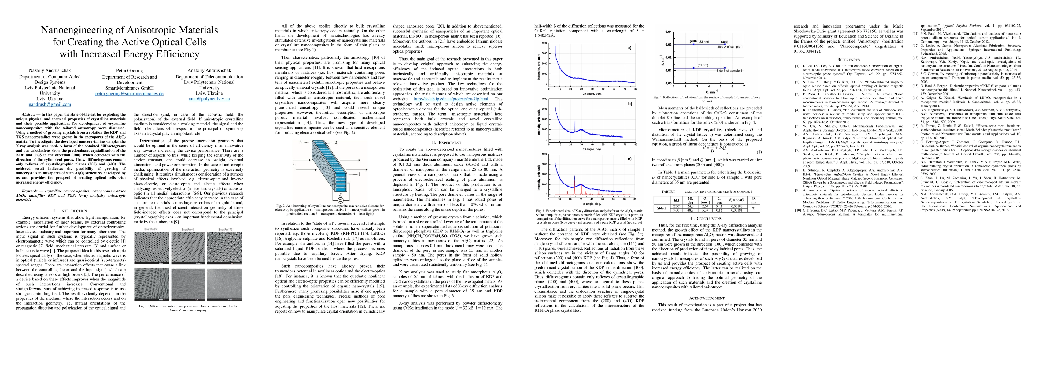 Thumbnail for Nanoengineering of Anisotropic Materials for Creating the Active Optical
  Cells with Increased Energy Efficiency