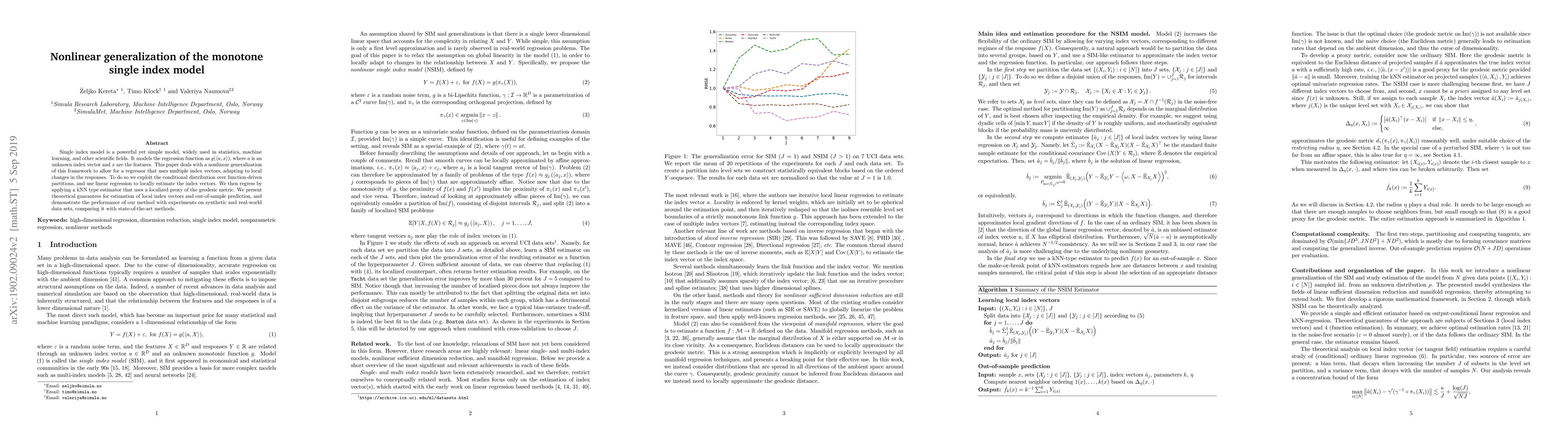 Thumbnail for Nonlinear generalization of the monotone single index model