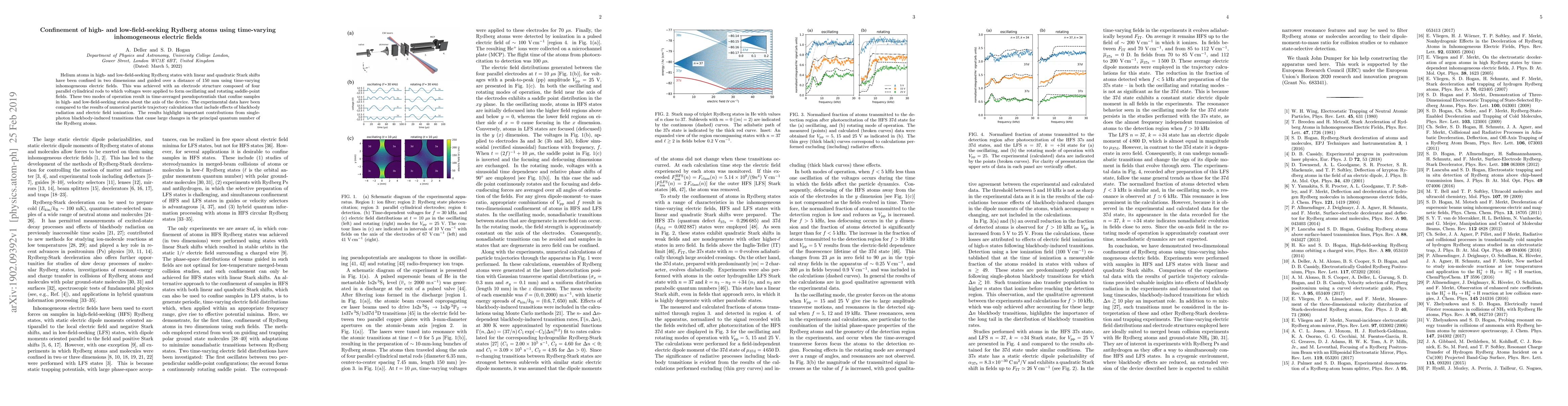 Thumbnail for Confinement of high- and low-field-seeking Rydberg atoms using
  time-varying inhomogeneous electric fields