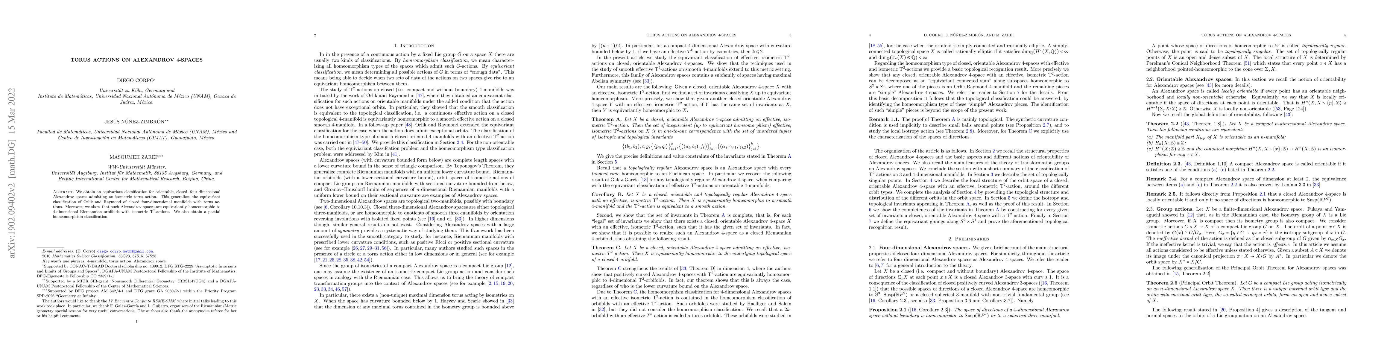 Thumbnail for Torus actions on Alexandrov 4-spaces