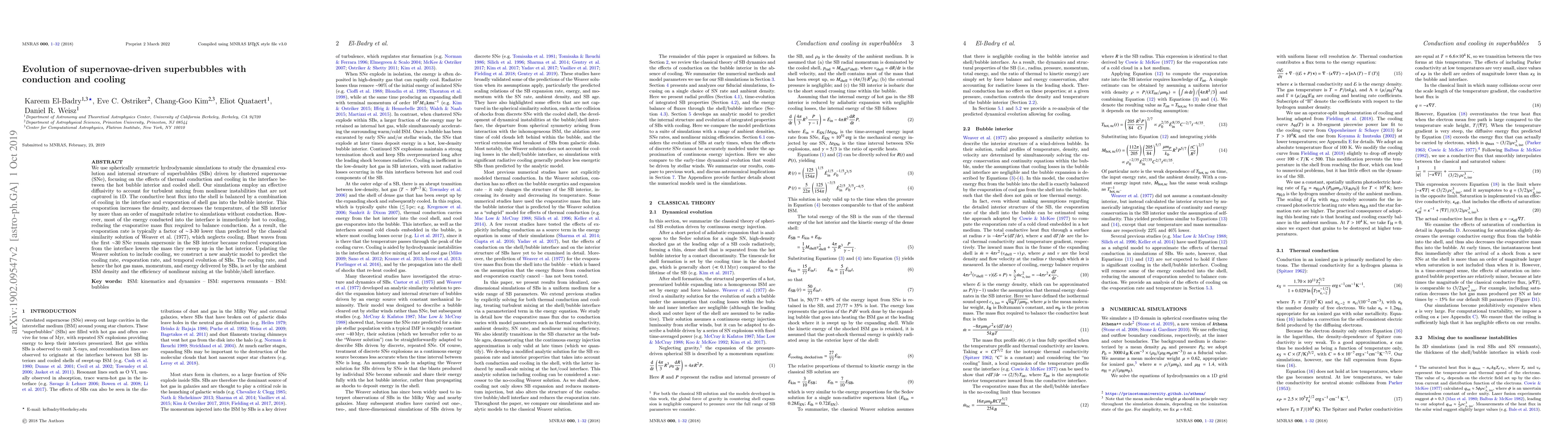 Thumbnail for Evolution of supernovae-driven superbubbles with conduction and cooling