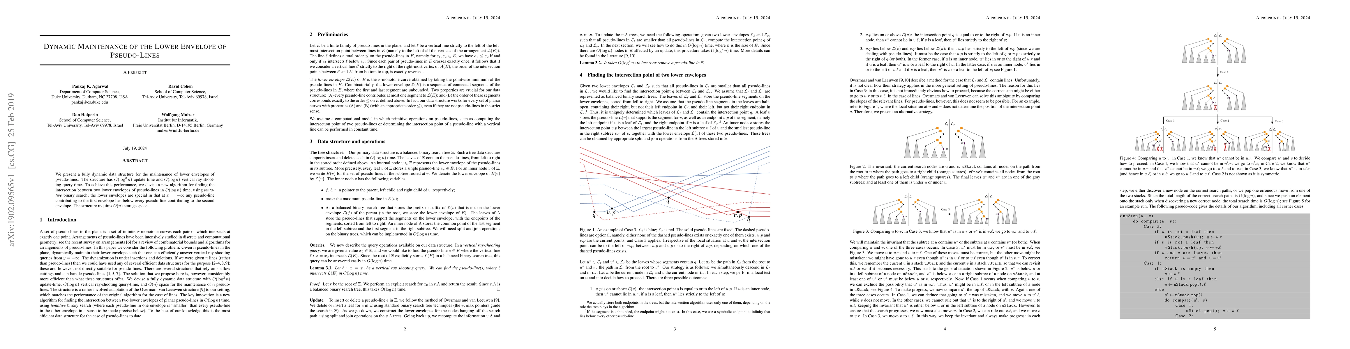 Thumbnail for Dynamic Maintenance of the Lower Envelope of Pseudo-Lines