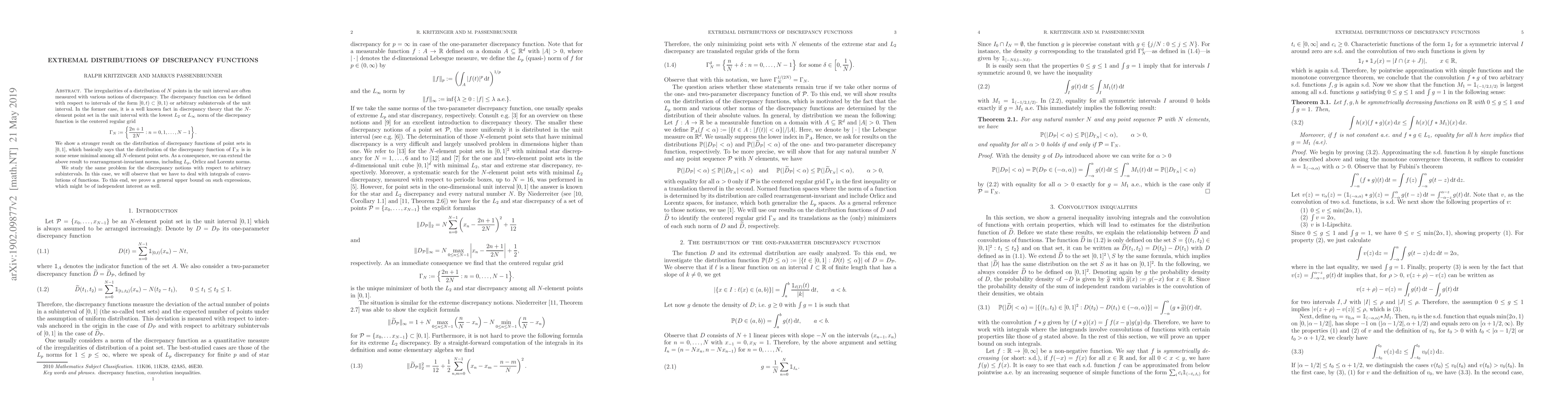 Thumbnail for Extremal Distributions of Discrepancy functions