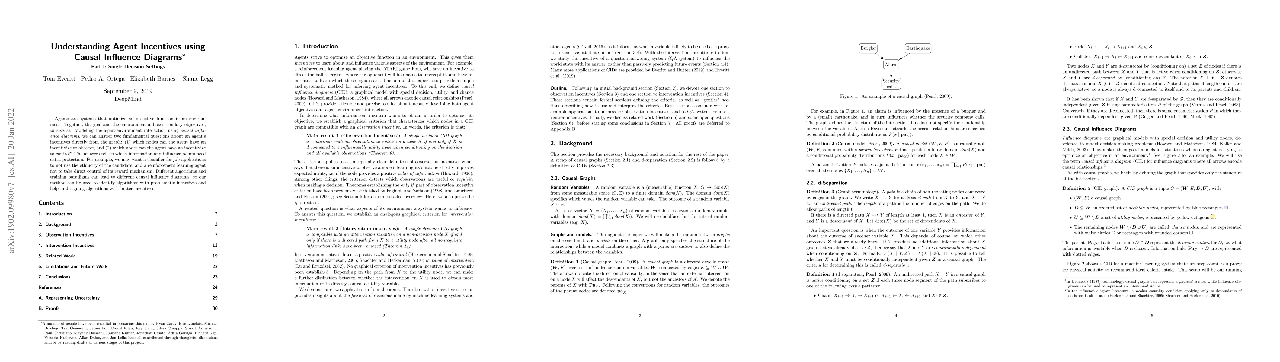 Thumbnail for Understanding Agent Incentives using Causal Influence Diagrams. Part I:
  Single Action Settings