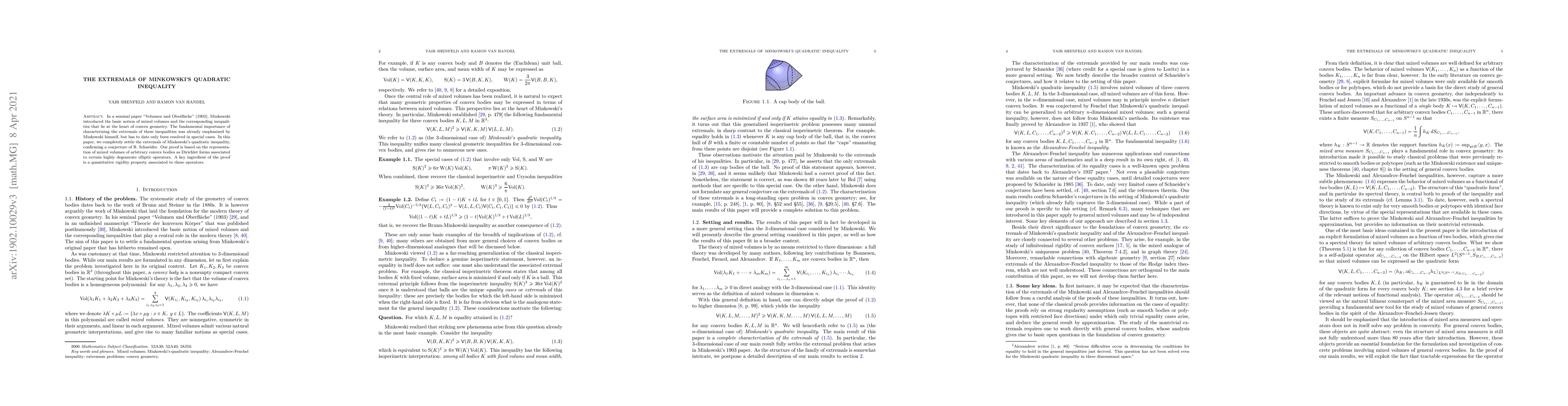 Thumbnail for The Extremals of Minkowski's Quadratic Inequality