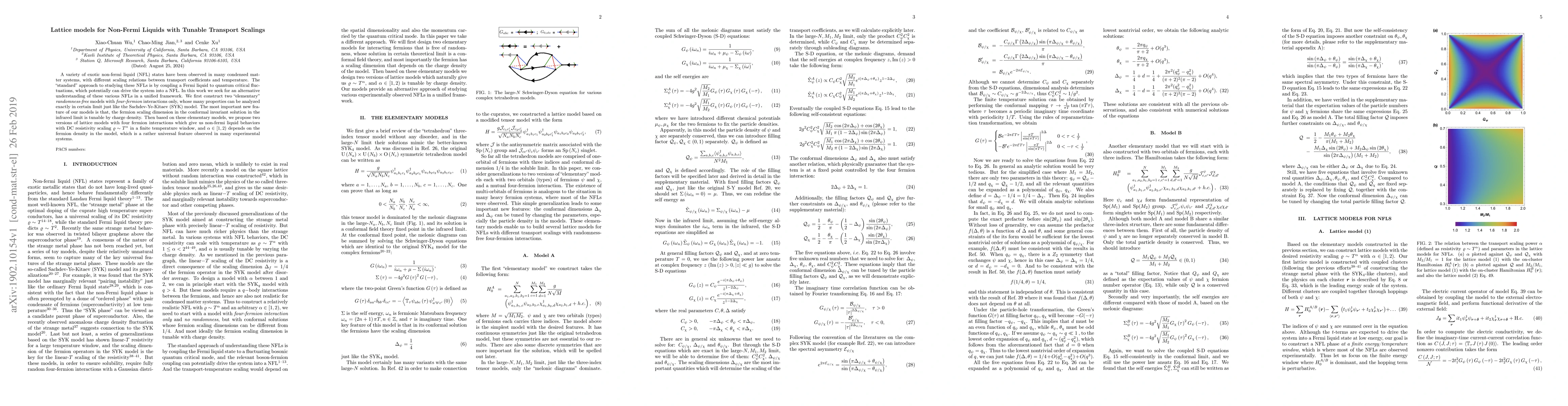 Thumbnail for Lattice models for Non-Fermi Liquids with Tunable Transport Scalings