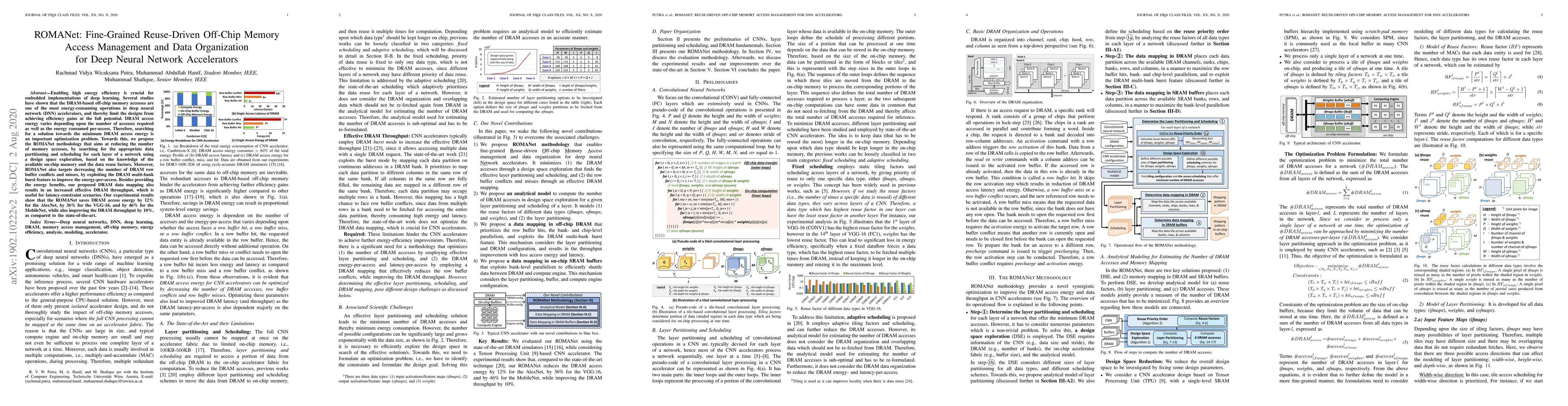 Thumbnail for ROMANet: Fine-Grained Reuse-Driven Off-Chip Memory Access Management and
  Data Organization for Deep Neural Network Accelerators