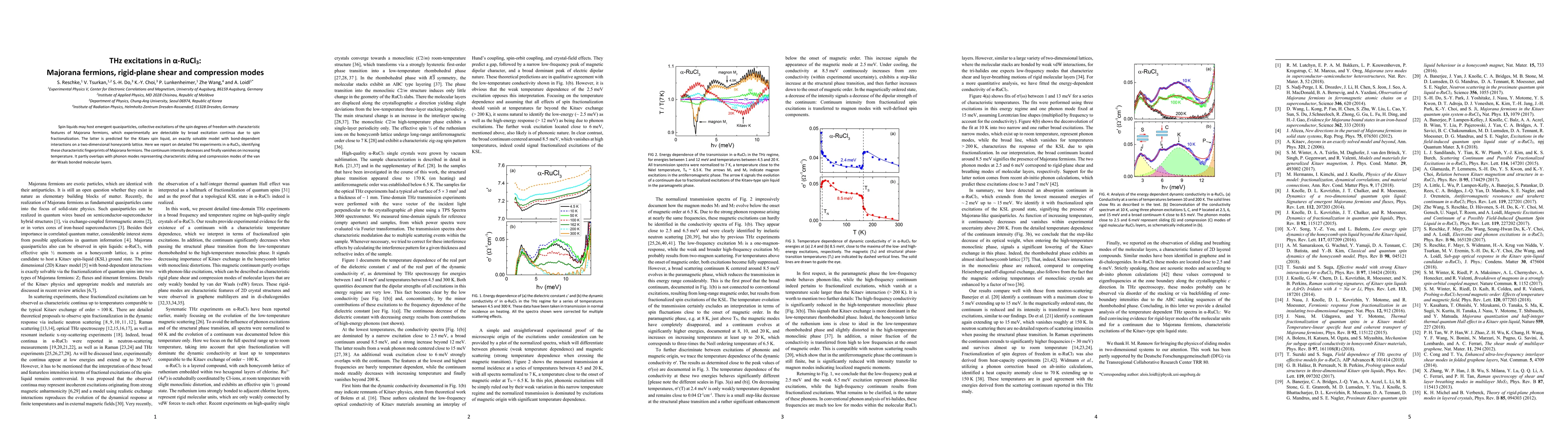 Thumbnail for THz excitations in {\alpha}-RuCl3: Majorana fermions, rigid-plane shear
  and compression modes