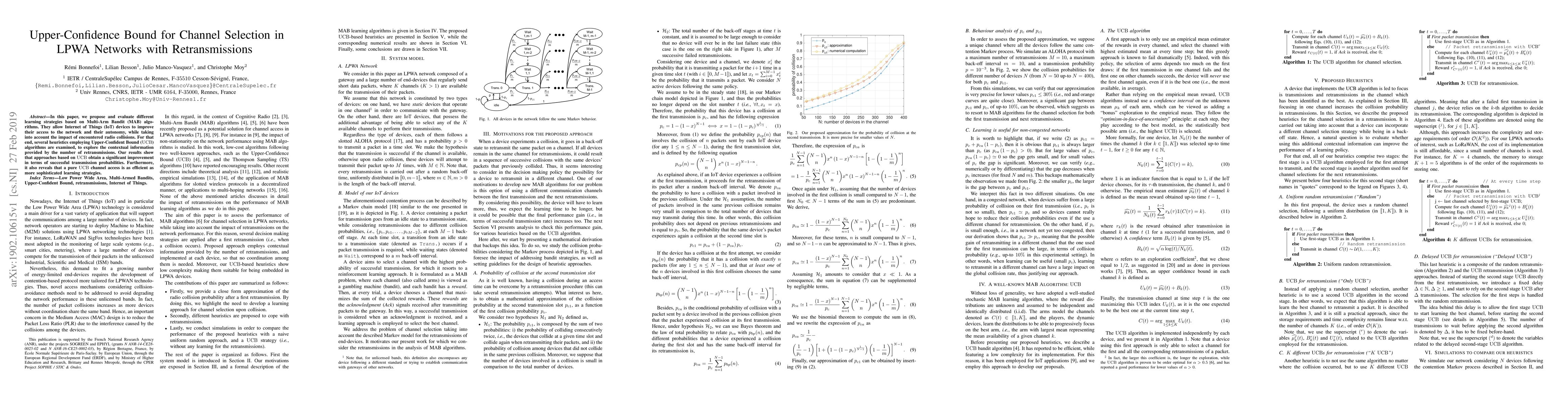 Thumbnail for Upper-Confidence Bound for Channel Selection in LPWA Networks with
  Retransmissions