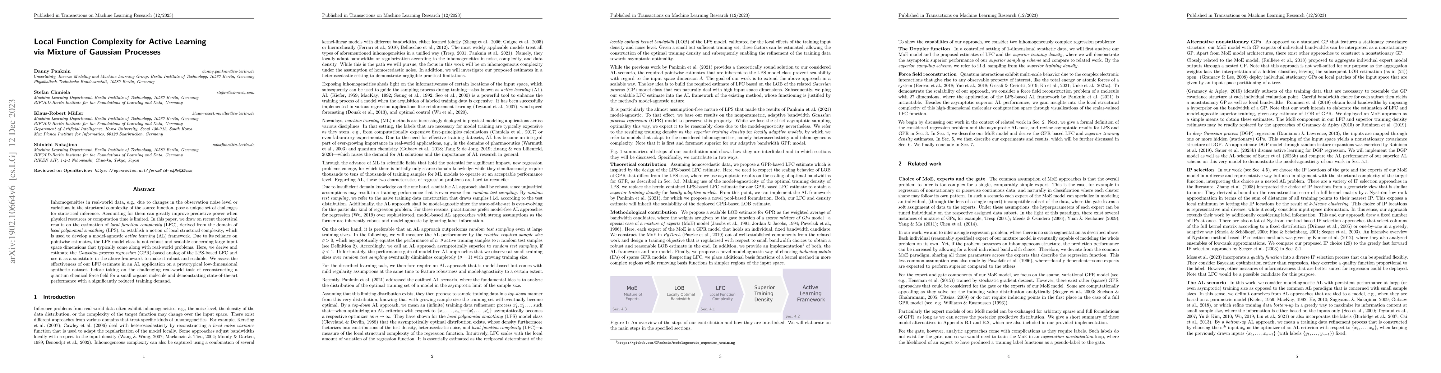 Thumbnail for Local Function Complexity for Active Learning via Mixture of Gaussian
  Processes