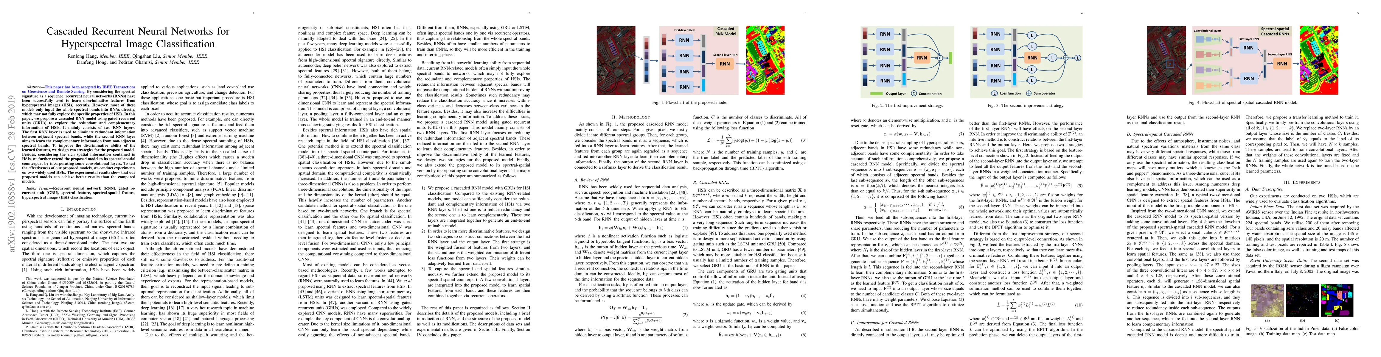 Thumbnail for Cascaded Recurrent Neural Networks for Hyperspectral Image
  Classification