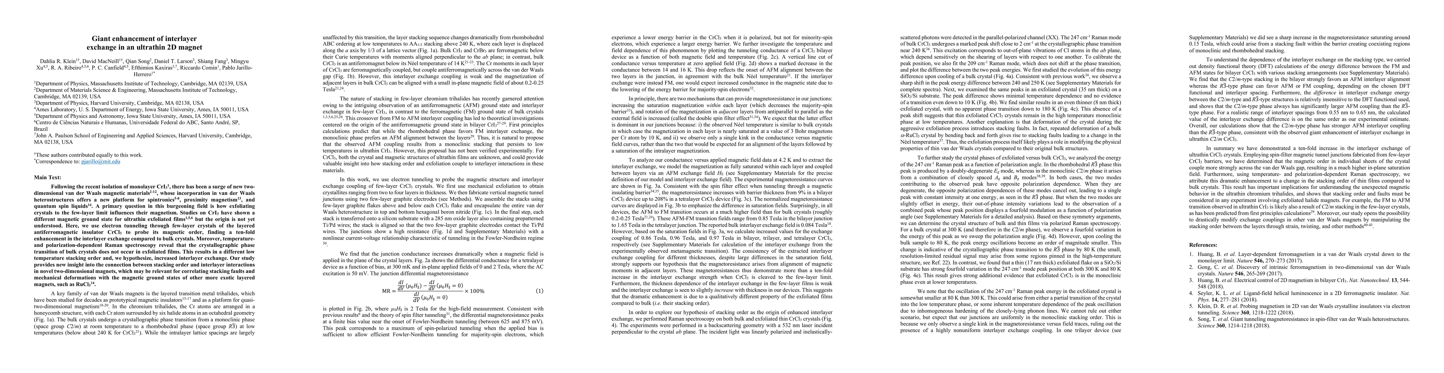 Thumbnail for Giant enhancement of interlayer exchange in an ultrathin 2D magnet