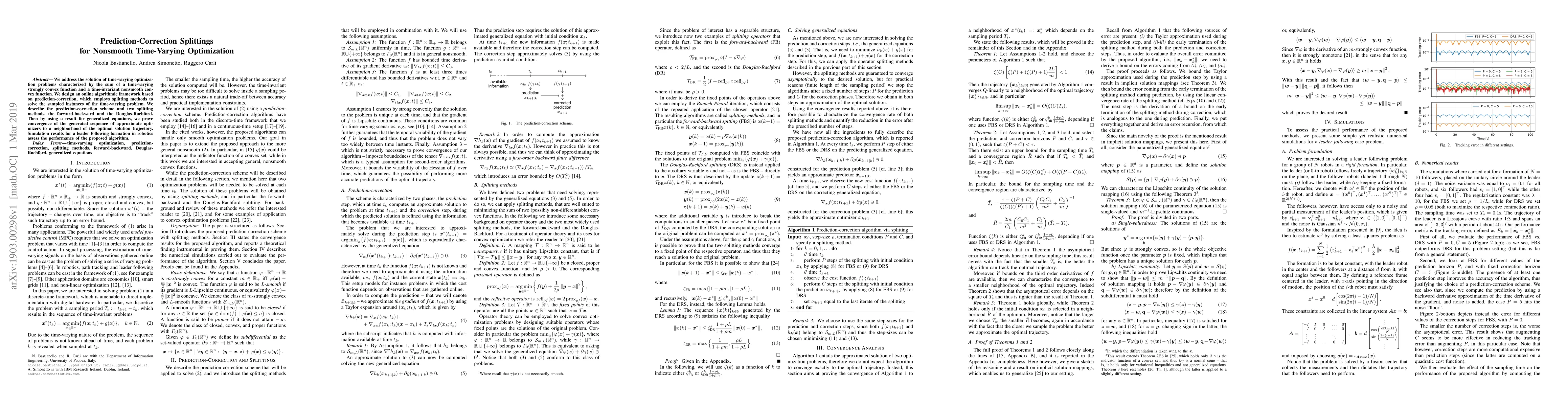 Thumbnail for Prediction-Correction Splittings for Nonsmooth Time-Varying Optimization