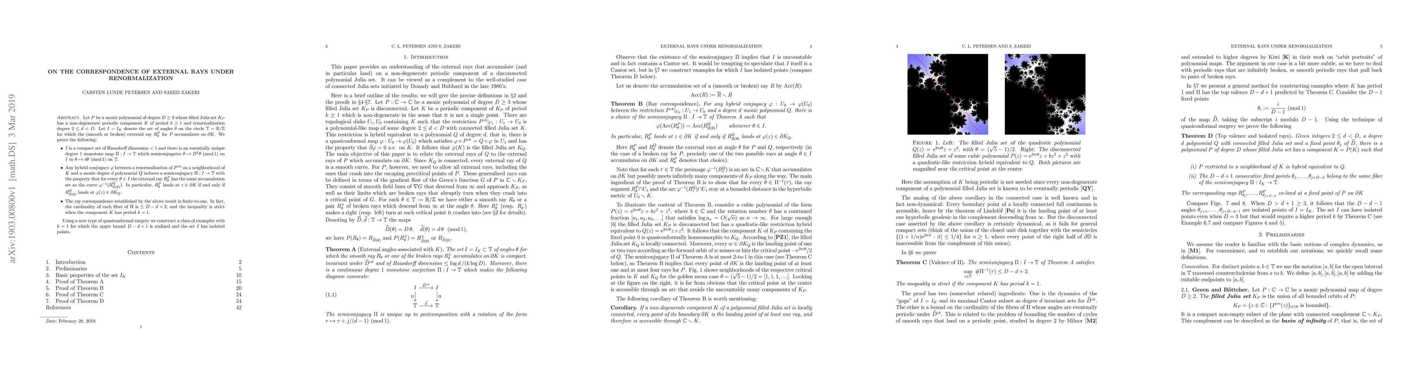 Thumbnail for On the correspondence of external rays under renormalization