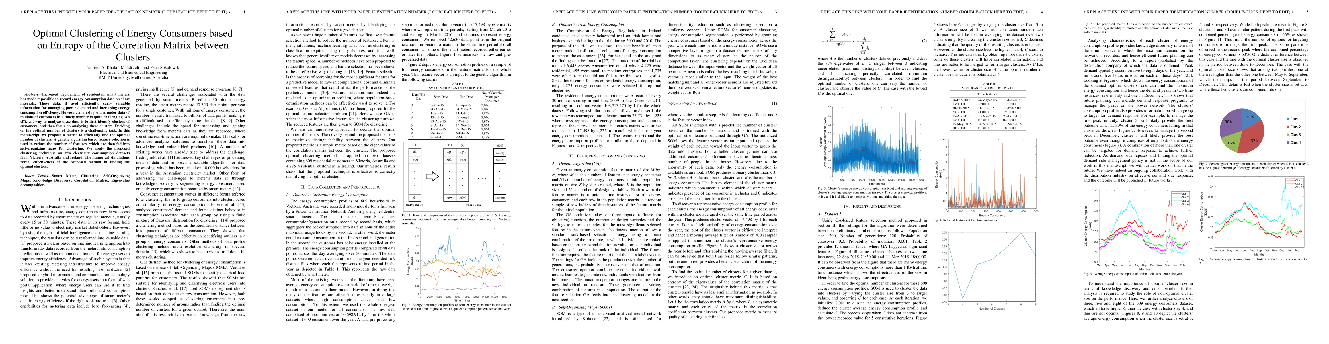 Thumbnail for Optimal Clustering of Energy Consumers based on Entropy of the
  Correlation Matrix between Clusters