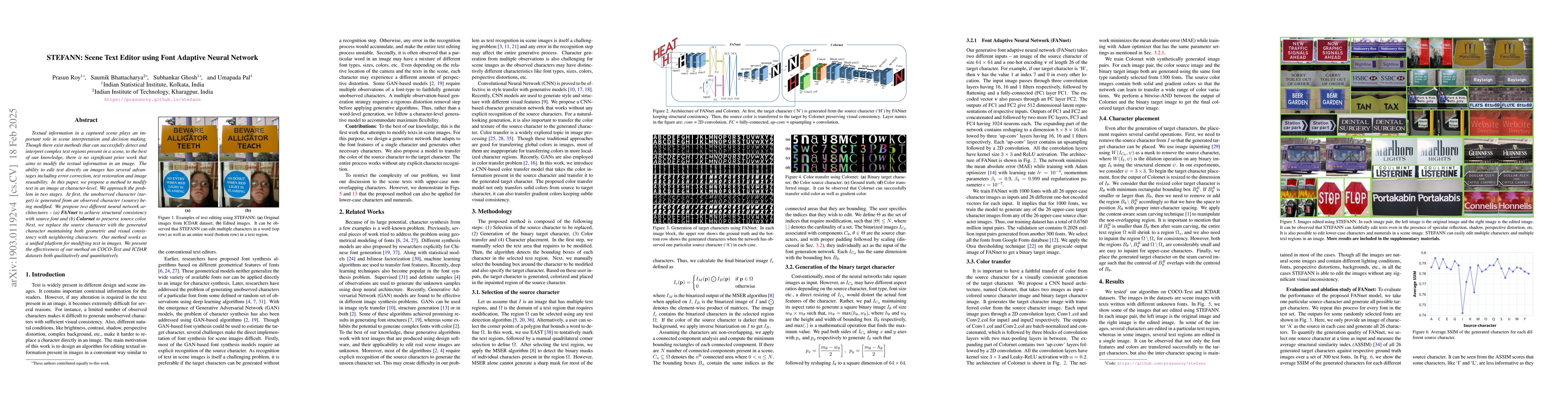 Thumbnail for STEFANN: Scene Text Editor using Font Adaptive Neural Network