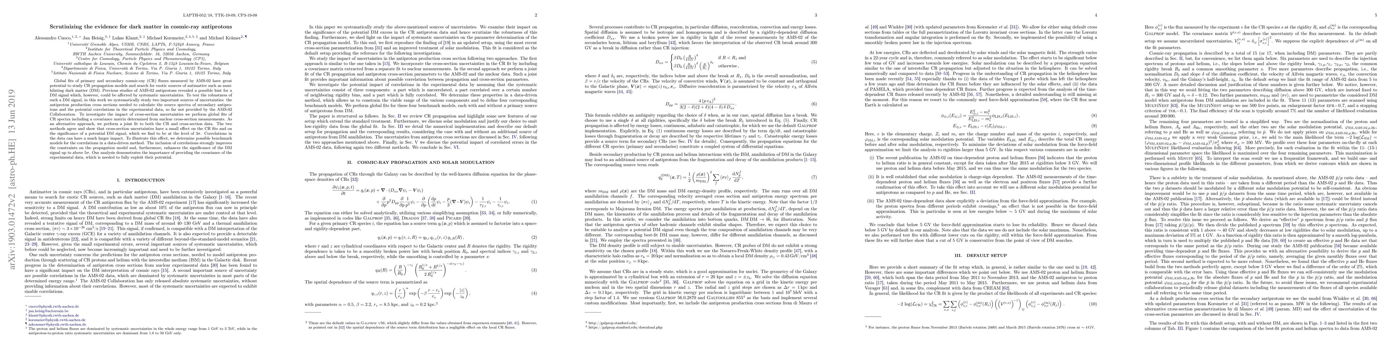 Thumbnail for Scrutinizing the evidence for dark matter in cosmic-ray antiprotons