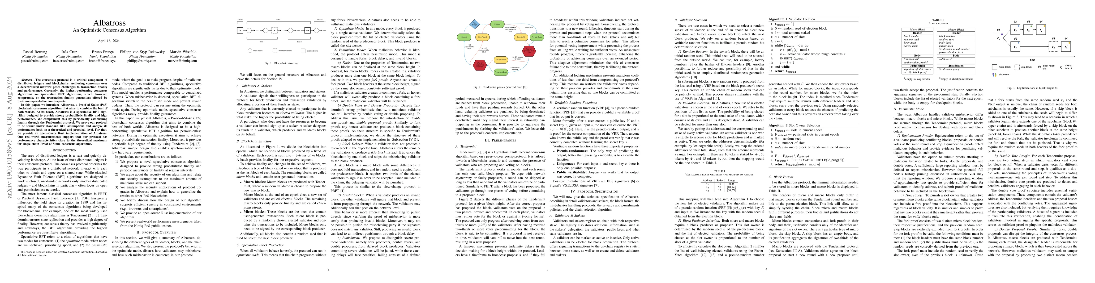 Thumbnail for Albatross: An optimistic consensus algorithm