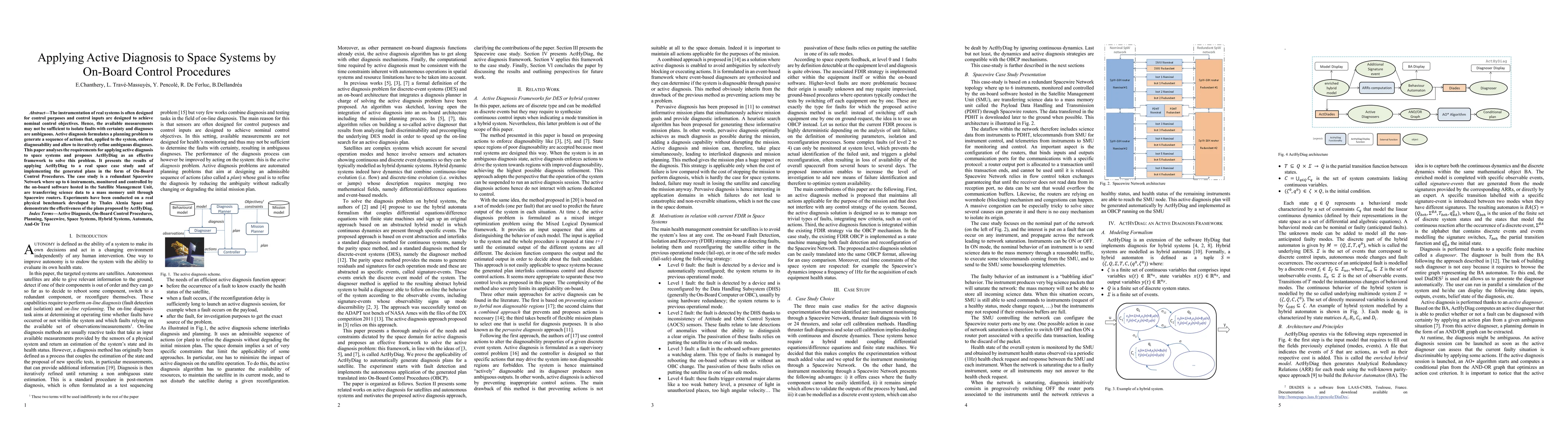 Thumbnail for Applying Active Diagnosis to Space Systems by On-Board Control
  Procedures