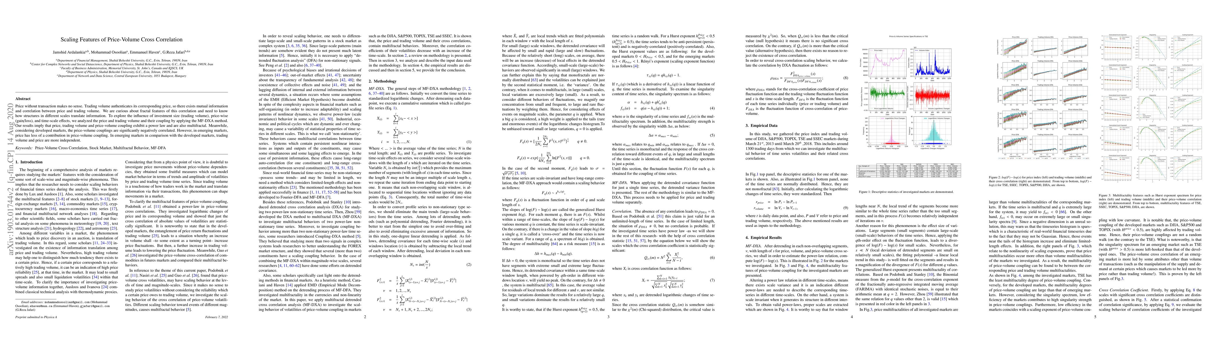 Thumbnail for Scaling Features of Price-Volume Cross-Correlation