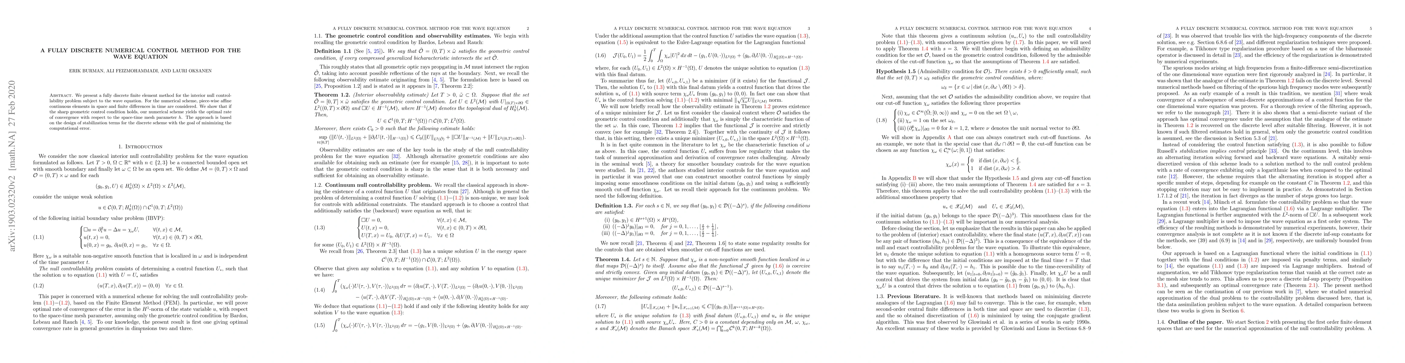 Thumbnail for A fully discrete numerical control method for the wave equation