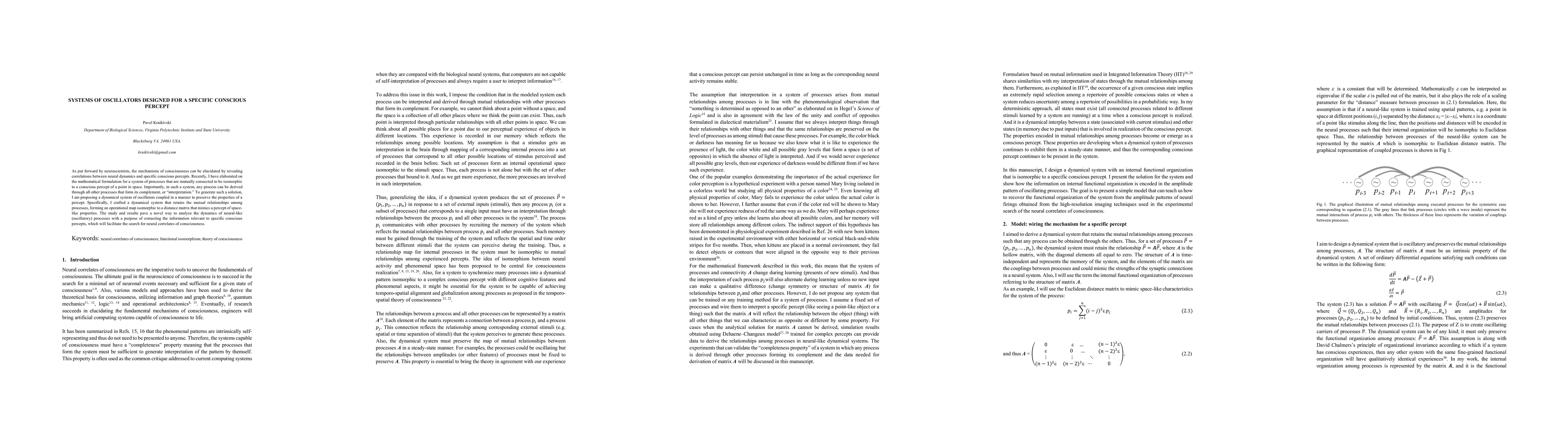 Thumbnail for Systems of Oscillators Designed for a Specific Conscious Percept