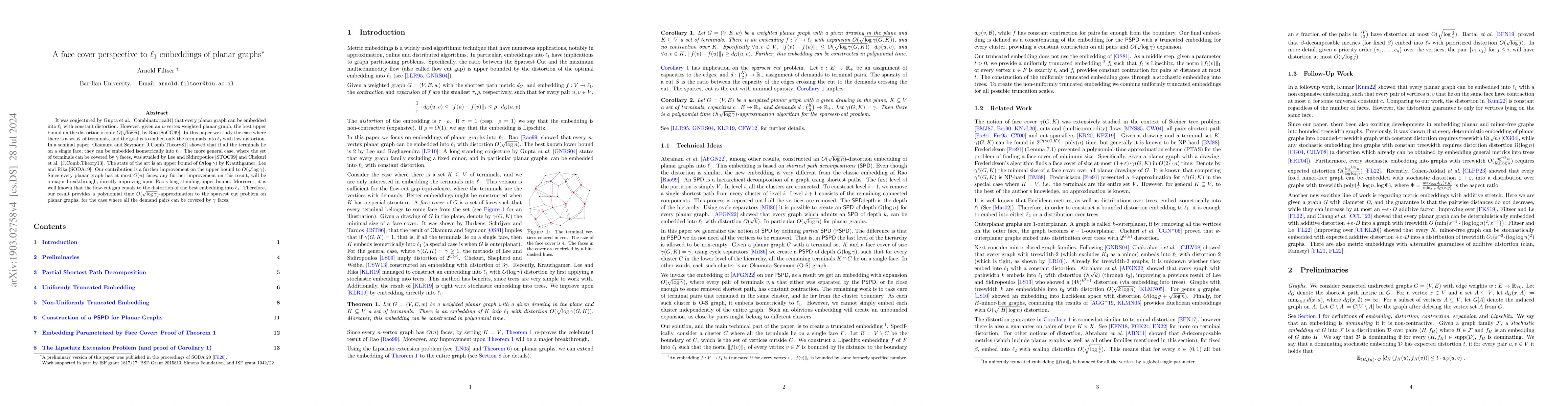 Thumbnail for A face cover perspective to $\ell_1$ embeddings of planar graphs