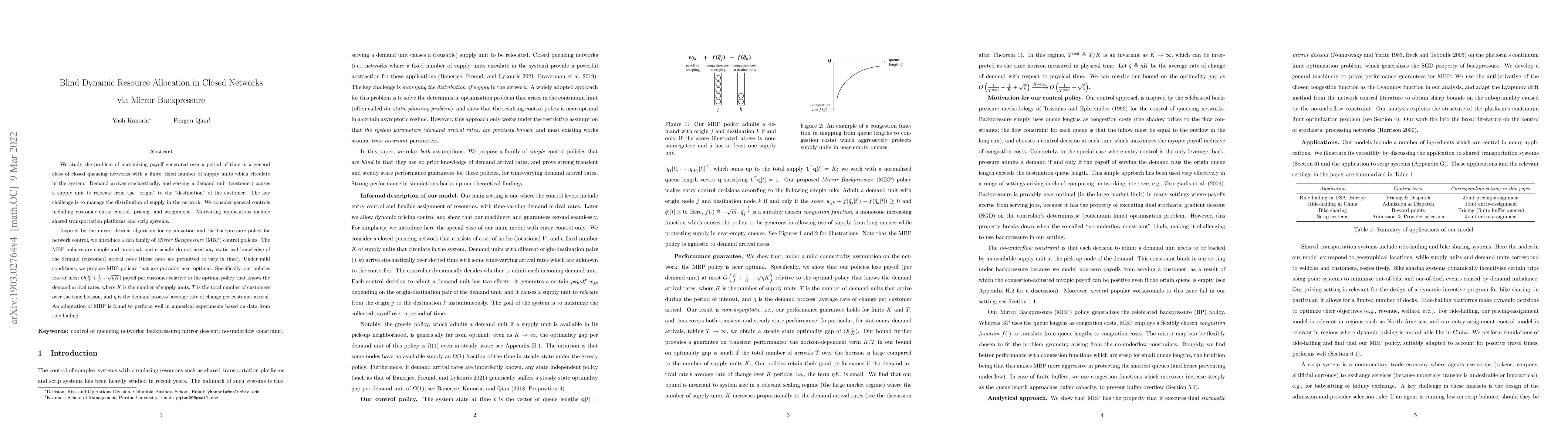 Thumbnail for Blind Dynamic Resource Allocation in Closed Networks via Mirror
  Backpressure