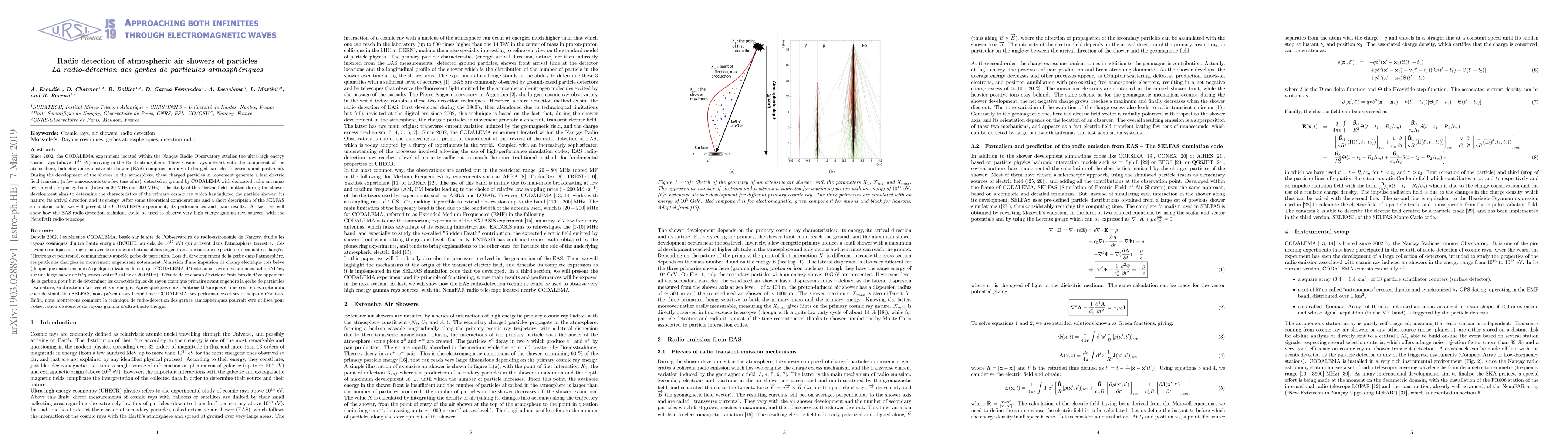Thumbnail for Radio detection of atmospheric air showers of particles