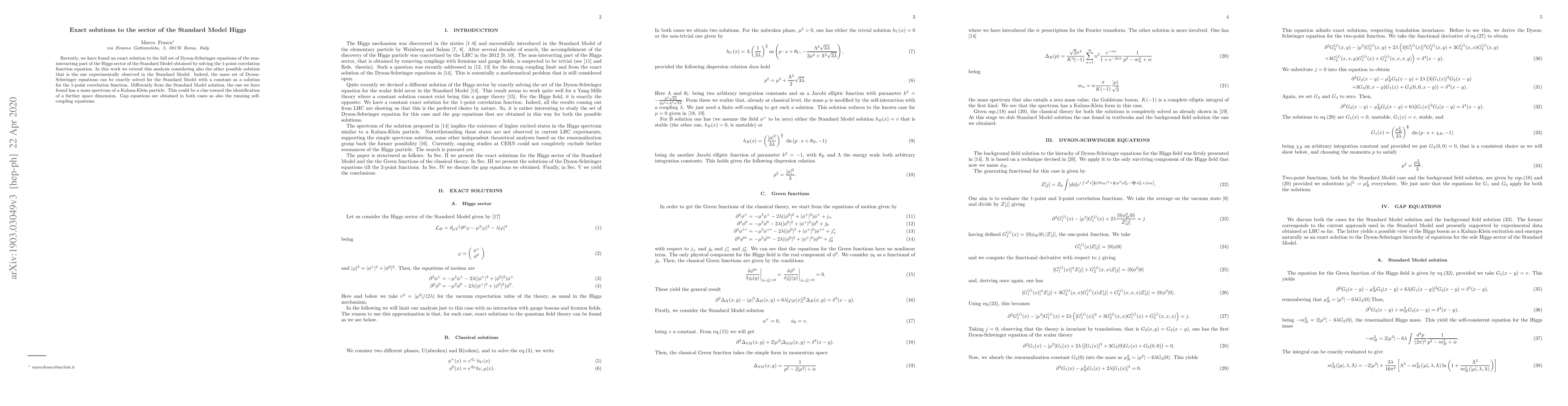 Thumbnail for Exact solutions to the sector of the Standard Model Higgs