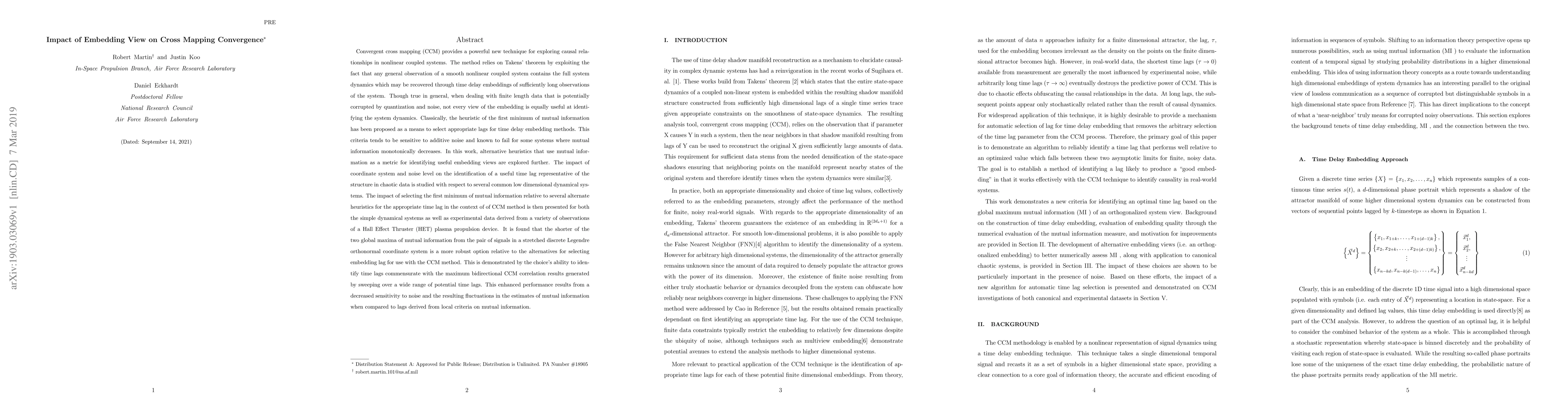Thumbnail for Impact of Embedding View on Cross Mapping Convergence