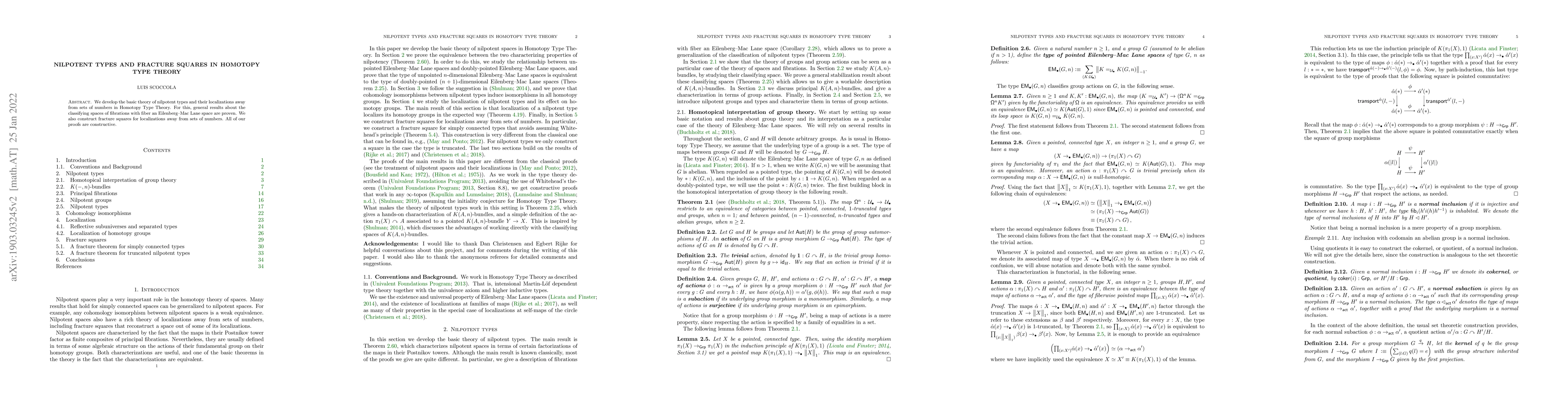 Thumbnail for Nilpotent Types and Fracture Squares in Homotopy Type Theory
