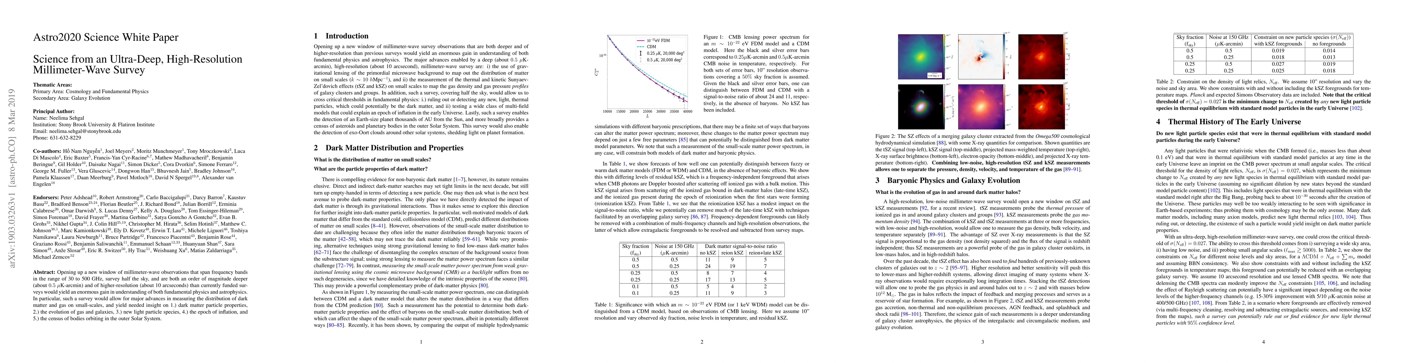 Thumbnail for Science from an Ultra-Deep, High-Resolution Millimeter-Wave Survey