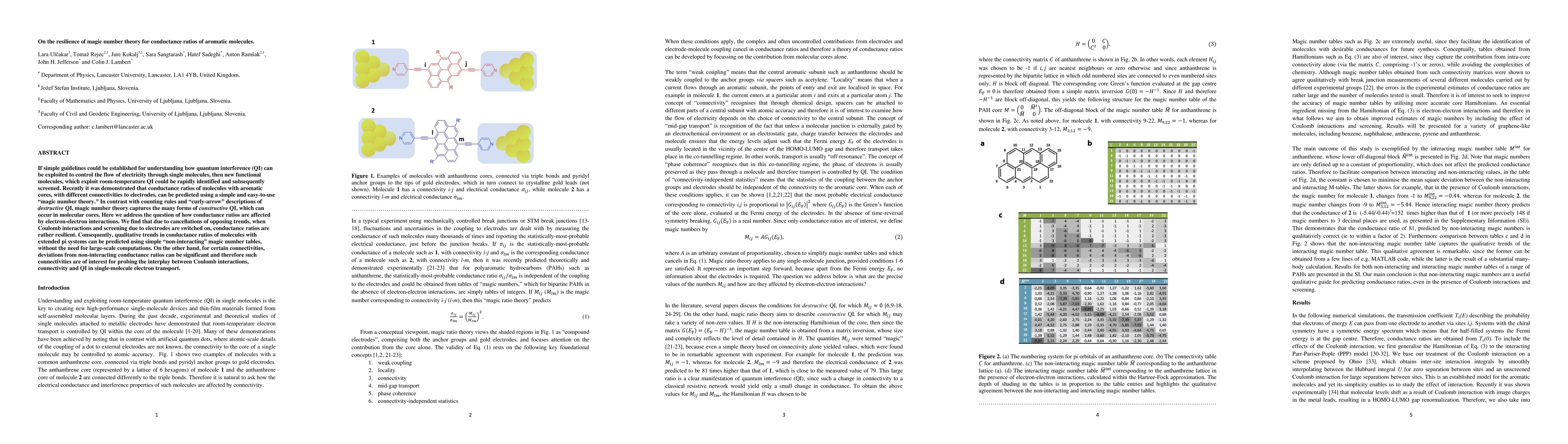 Thumbnail for On the resilience of magic number theory for conductance ratios of
  aromatic molecules