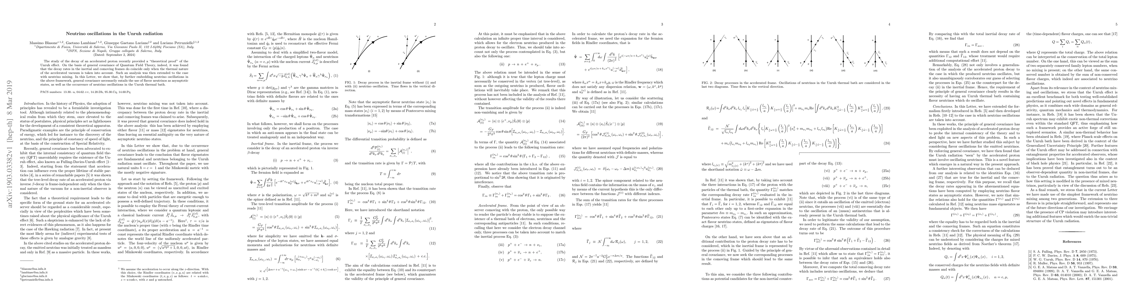 Thumbnail for Neutrino oscillations in the Unruh radiation