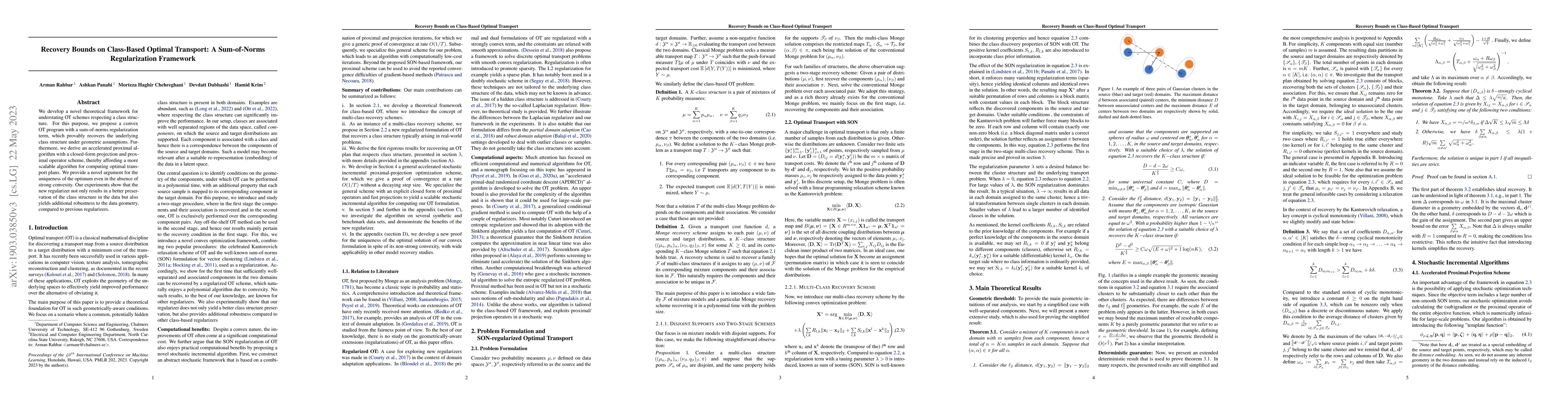 Thumbnail for Recovery Bounds on Class-Based Optimal Transport: A Sum-of-Norms
  Regularization Framework