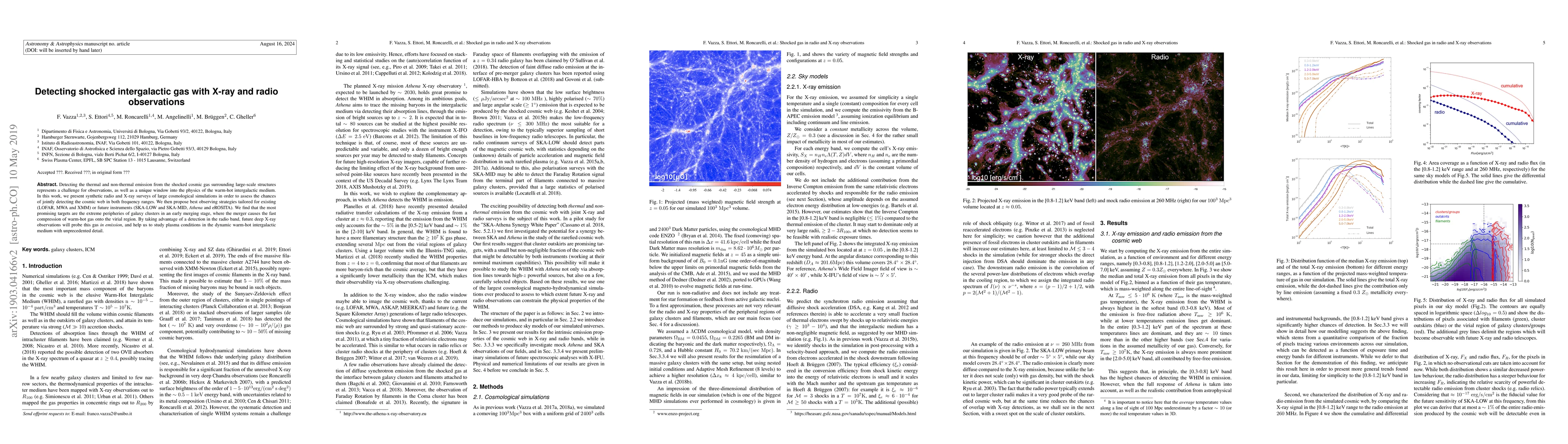Thumbnail for Detecting shocked intergalactic gas with X-ray and radio observations