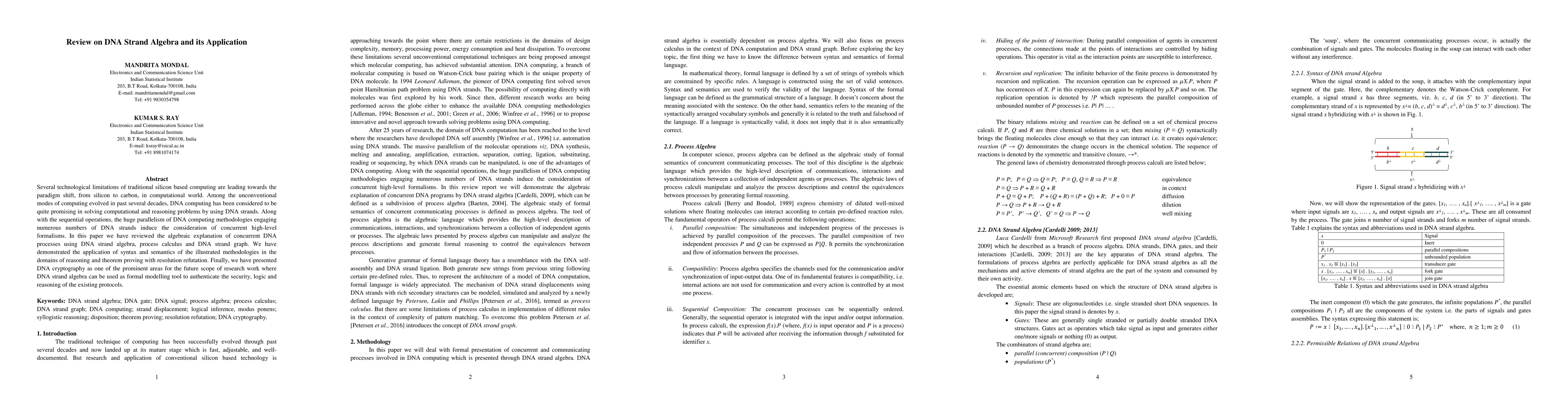 Thumbnail for Review on DNA Strand Algebra and its Application
