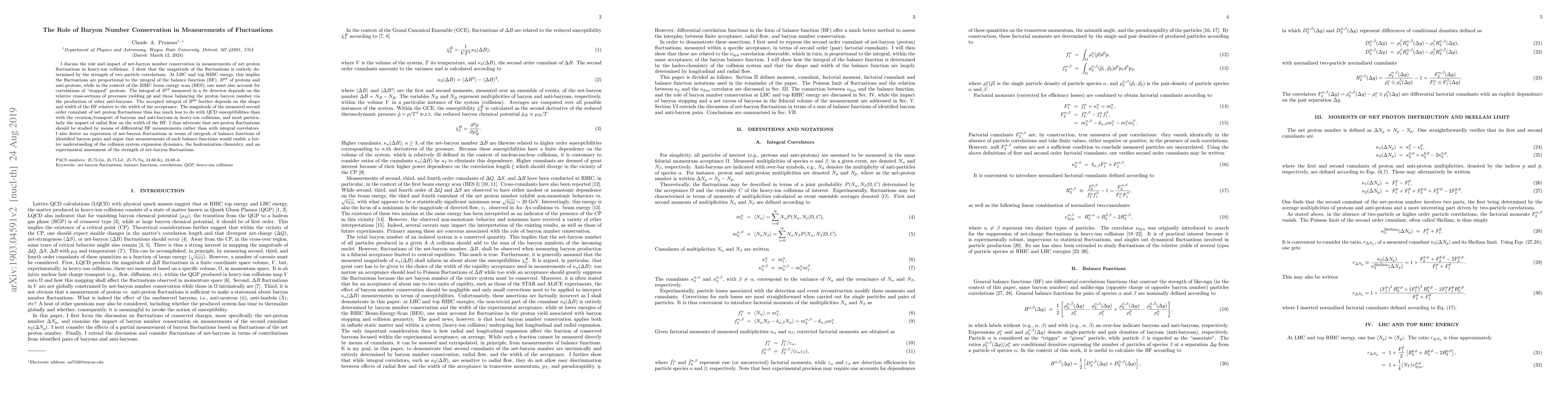 Thumbnail for The Role of Baryon Number Conservation in Measurements of Fluctuations