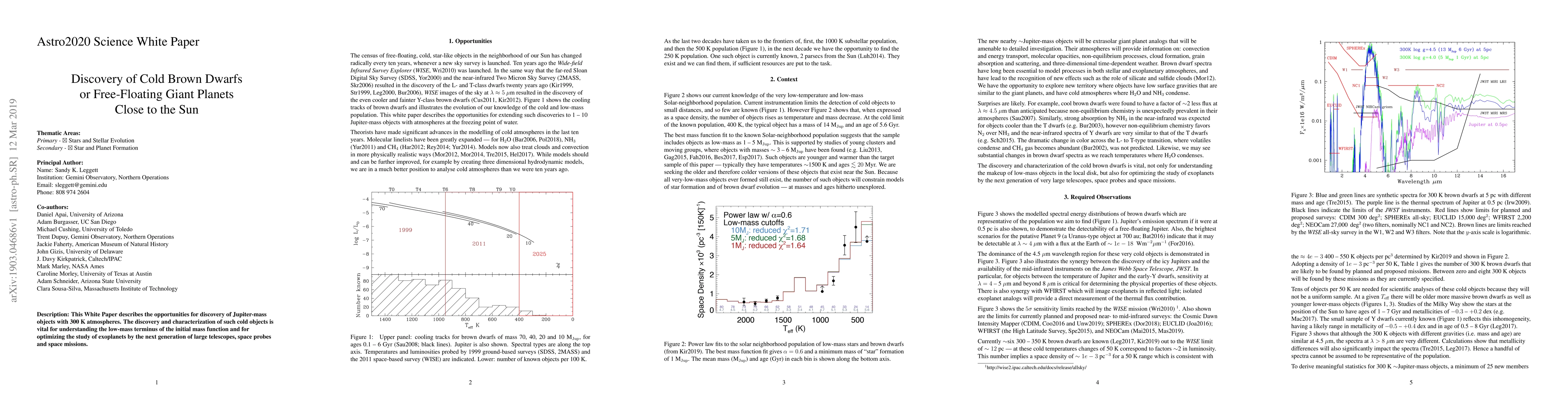 Thumbnail for Discovery of Cold Brown Dwarfs or Free-Floating Giant Planets Close to
  the Sun