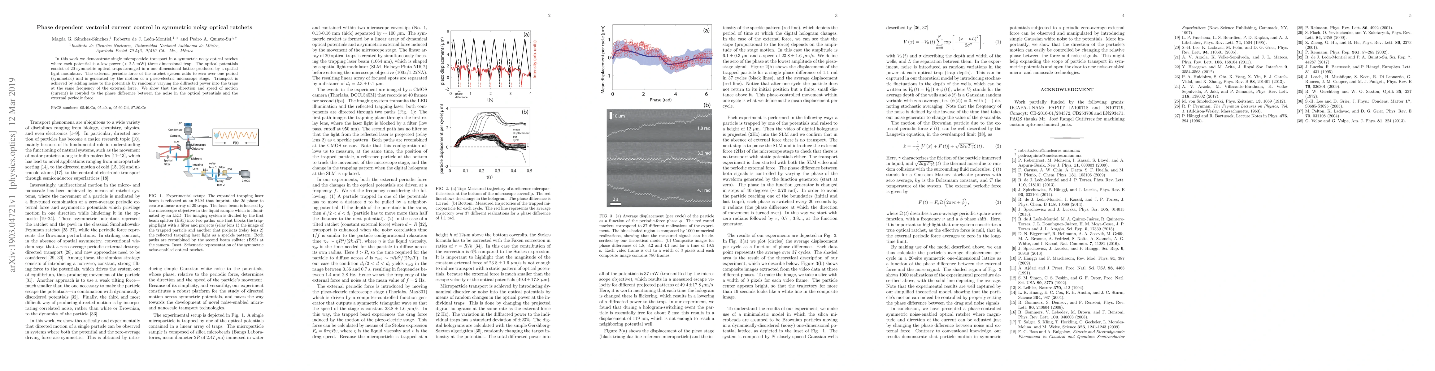 Thumbnail for Phase dependent vectorial current control in symmetric noisy optical
  ratchets